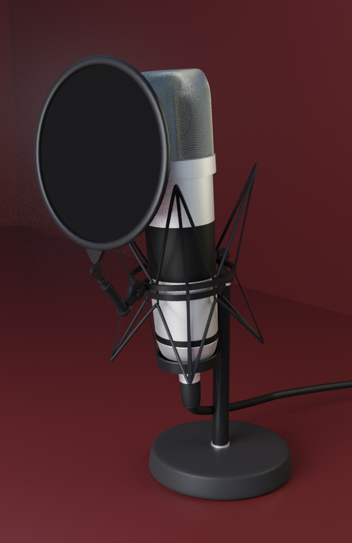 Studio Microphone | Rigged preview image 1